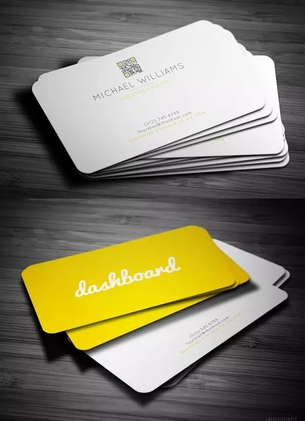 business card，Design，QR code，plane，